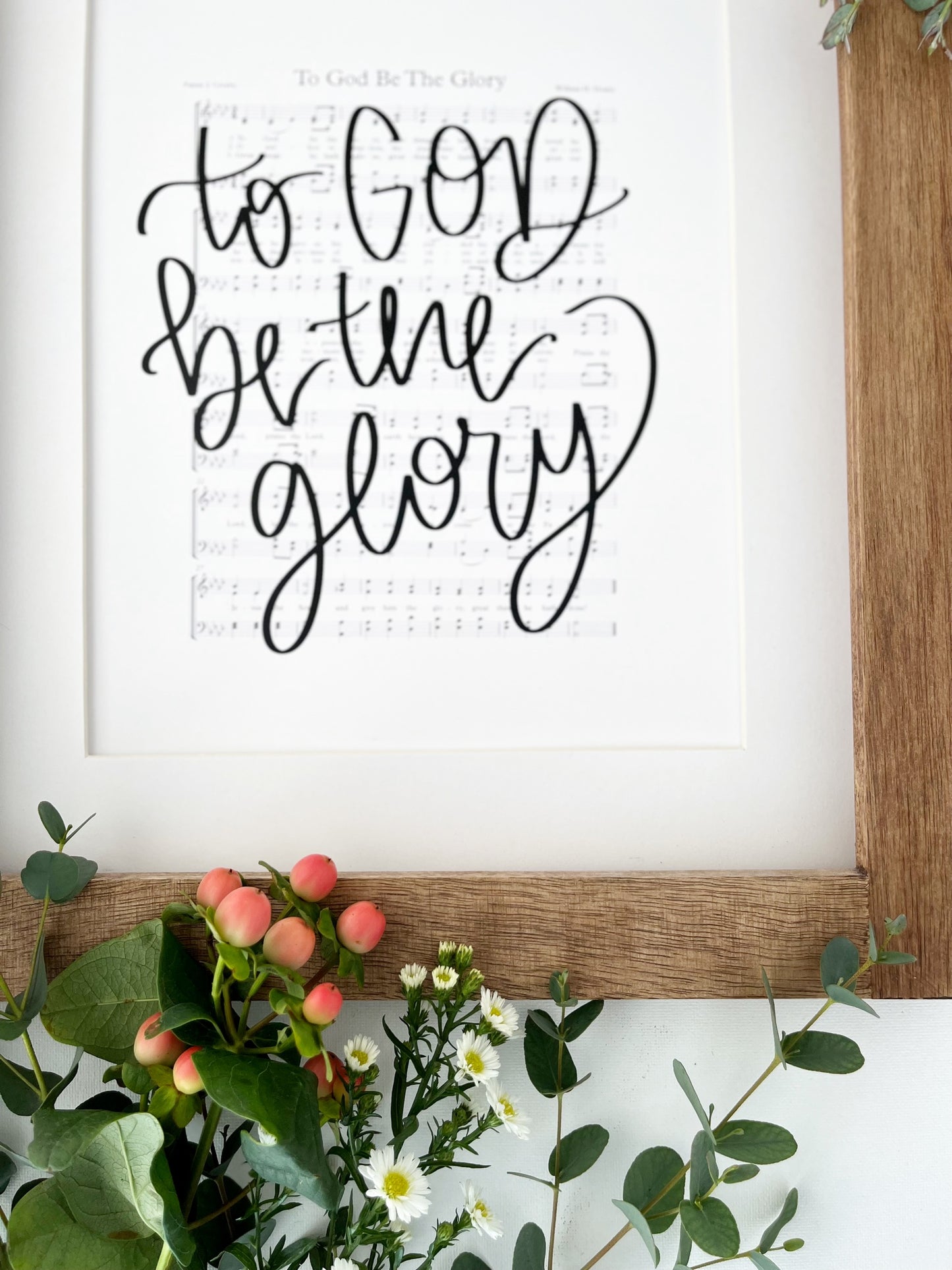 Set of 2 prints | 8x10, 11x14 | Physical Print | To God be the glory, for by His hand He leadeth me