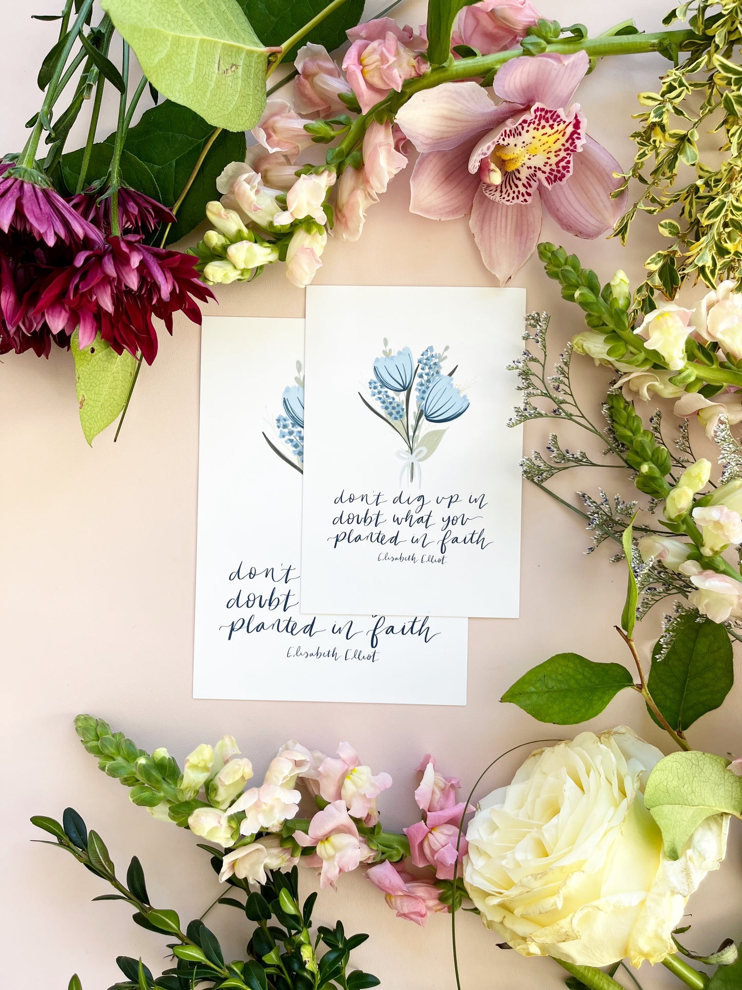 4x6 & 5x7 Print | Don't dig up in doubt what you planted in faith | Postcard | encouragement | bible verse | Mother’s Day gift | christian art