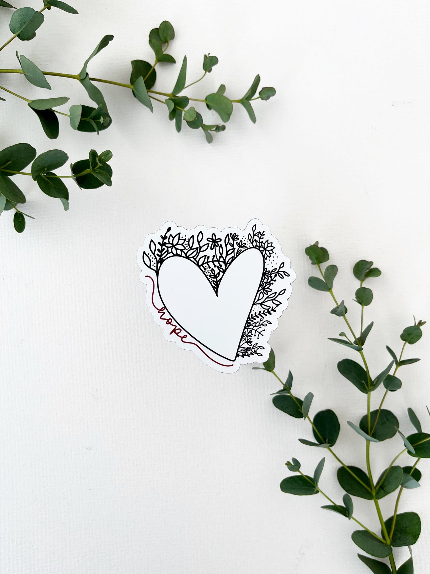 Magnet | hope | floral heart