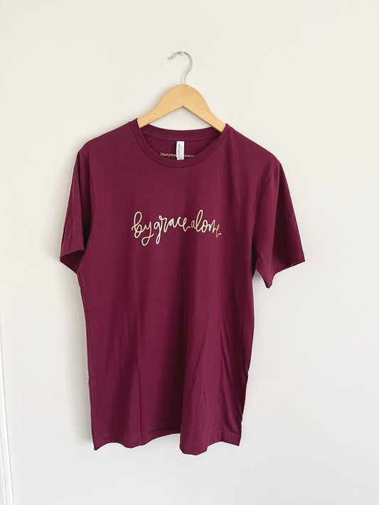 T Shirt | By grace alone . size small, medium, large