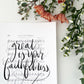 5x7, 8x10, 11x14 | Great is Your faithfulness | Calligraphy Print | Hymn Art | Music Print | Physical Print