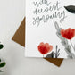 Cards and envelope | Floral  | with deepest sympathy