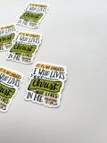 Vinyl Sticker | it is no longer I who live, but Christ who lives in me | christian sticker | Laptop Sticker