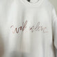 Crew neck sweatshirt | walk in love . size Small, medium, large