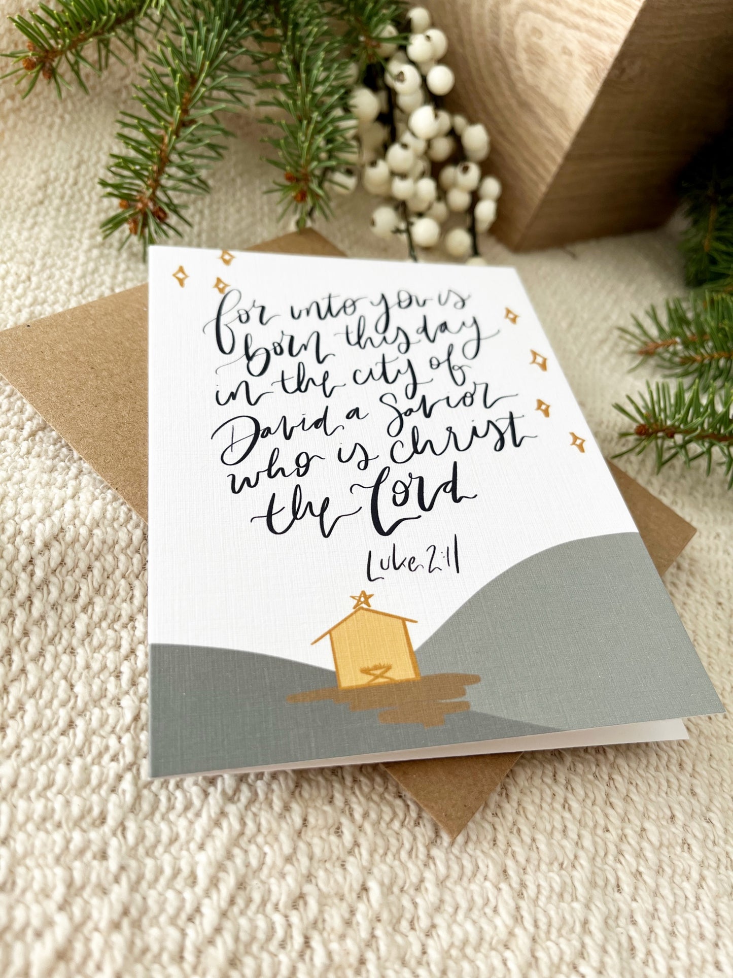 Cards and envelope | Christmas Greeting Card