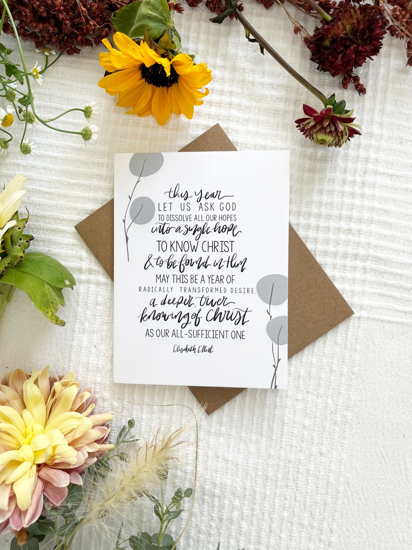 Cards and envelope | Elisabeth Elliot