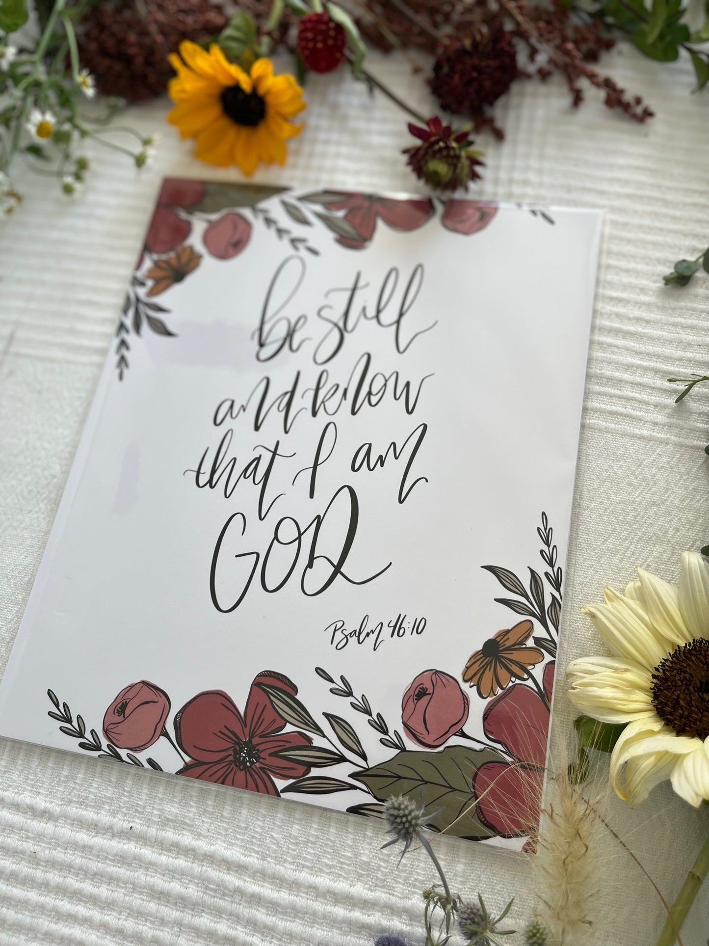 4x6, 5x7, 8x10, 11x14 | Physical Print | Psalm 46:10