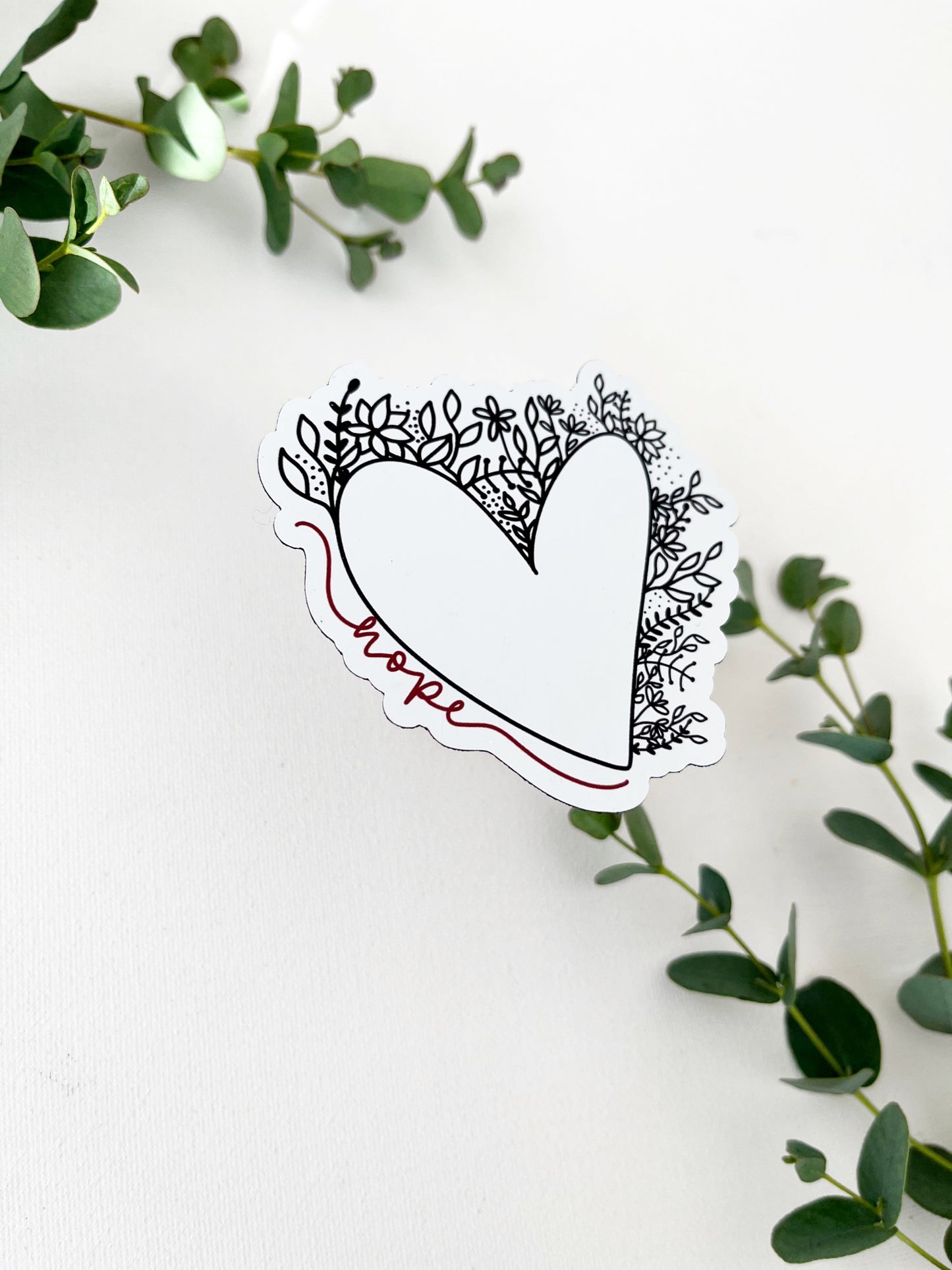 Magnet | hope | floral heart