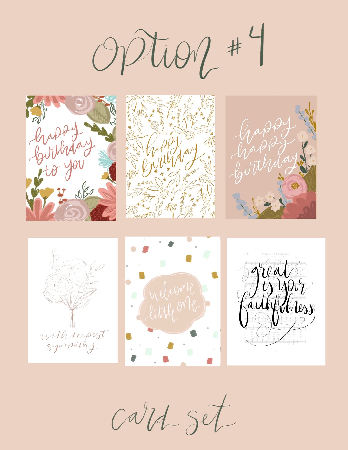 Greeting Card Set • Clear Box - set of 6