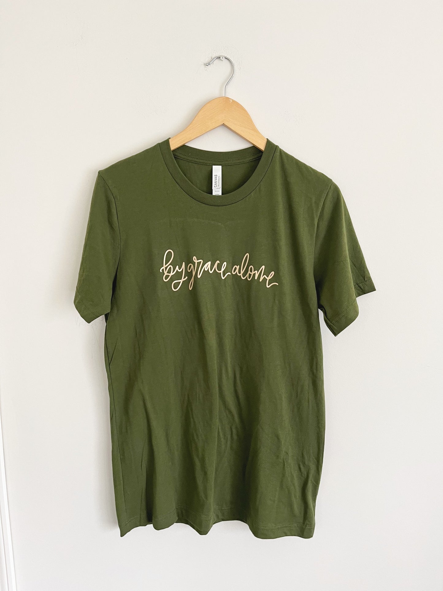 T Shirt | By grace alone . size small, medium, large