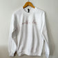 Crew neck sweatshirt | walk in love . size Small, medium, large