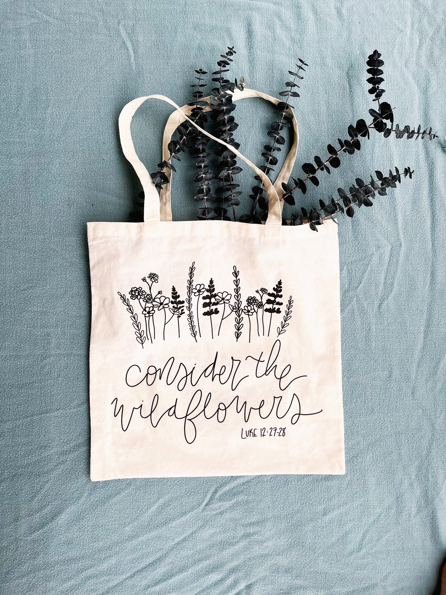 Tote Bag “consider the wildflowers”