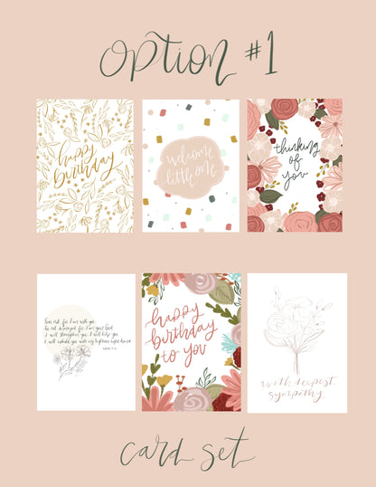 Greeting Card Set • Clear Box - set of 6