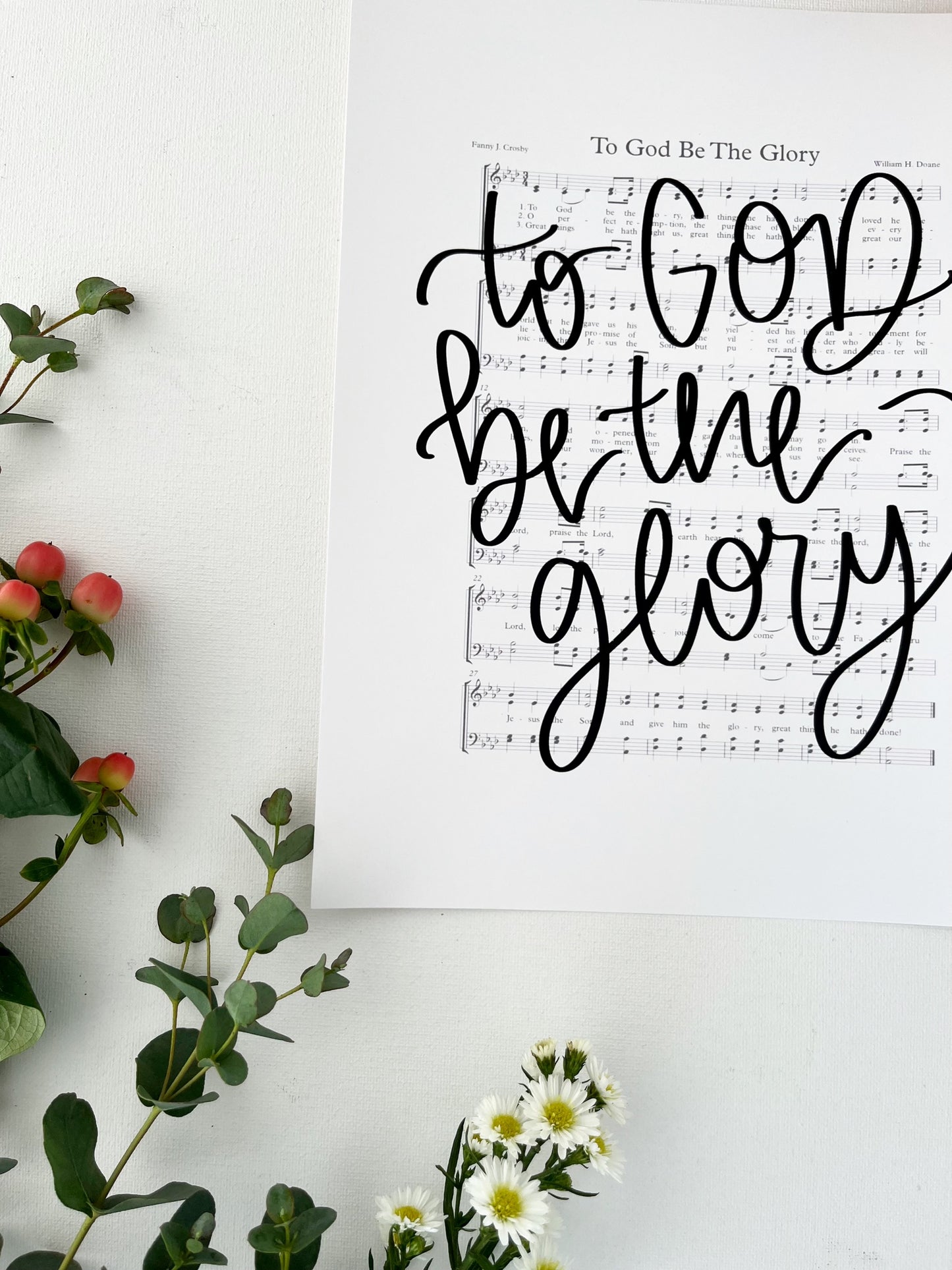 5x7, 8x10, 11x14 | Physical Print | to God be the glory