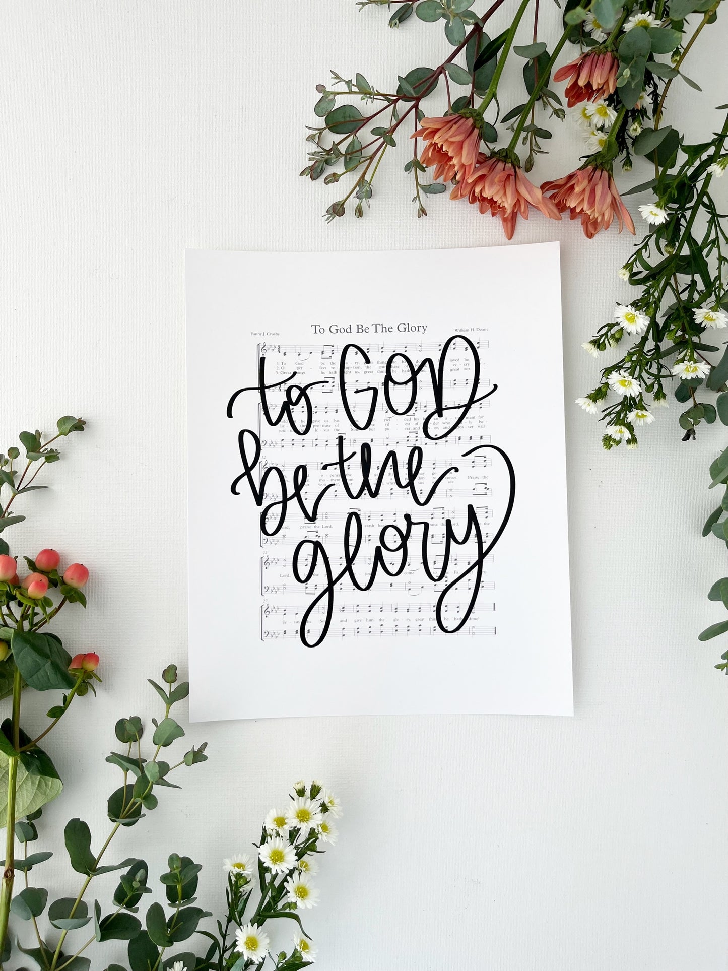 5x7, 8x10, 11x14 | Physical Print | to God be the glory