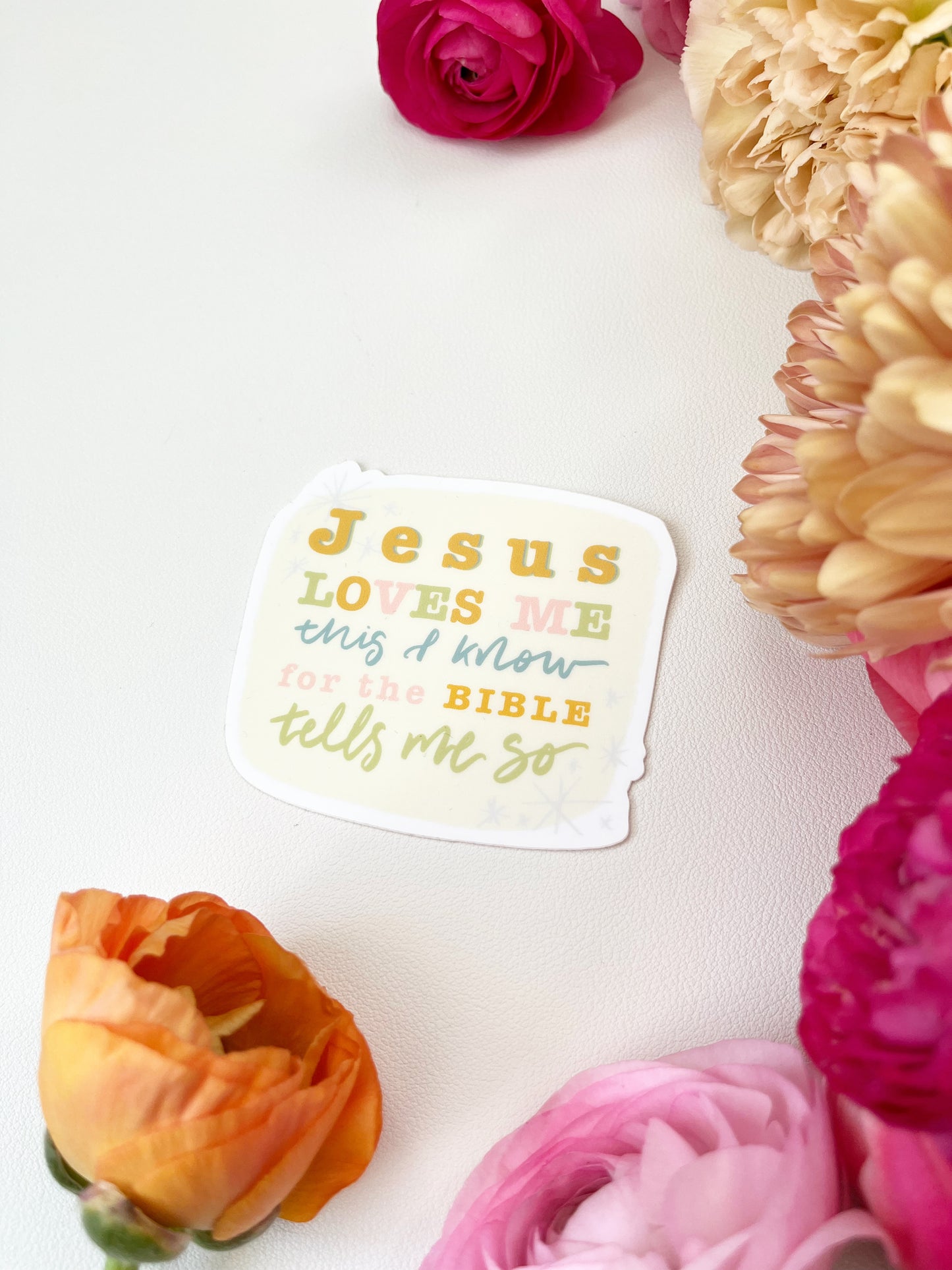 Vinyl Sticker | Jesus Loves me this I know, for the Bible tells me so | christian sticker |