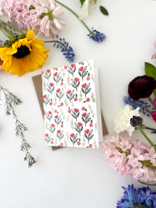 Greeting Card • Poppy Floral