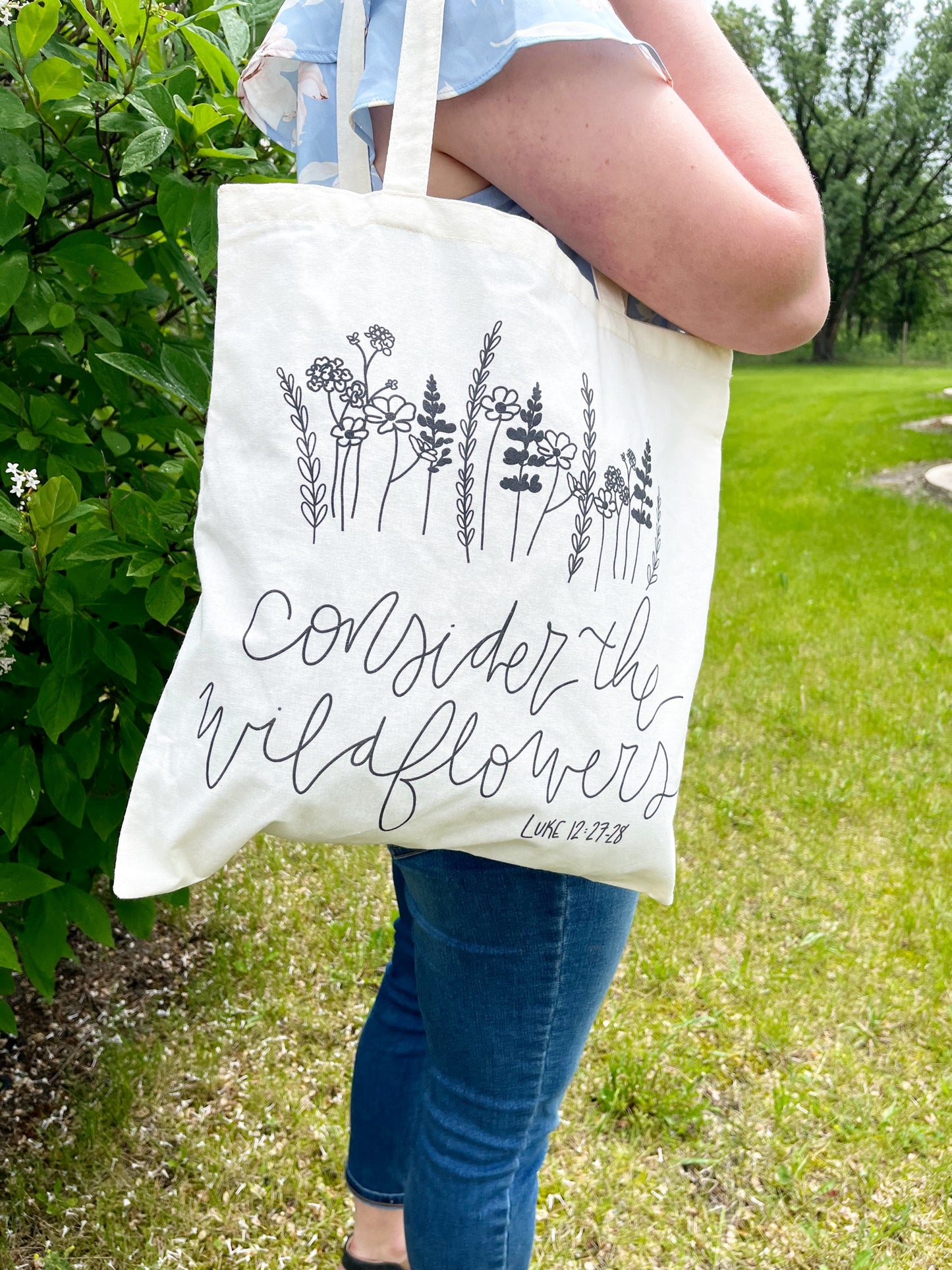 Tote Bag “consider the wildflowers”