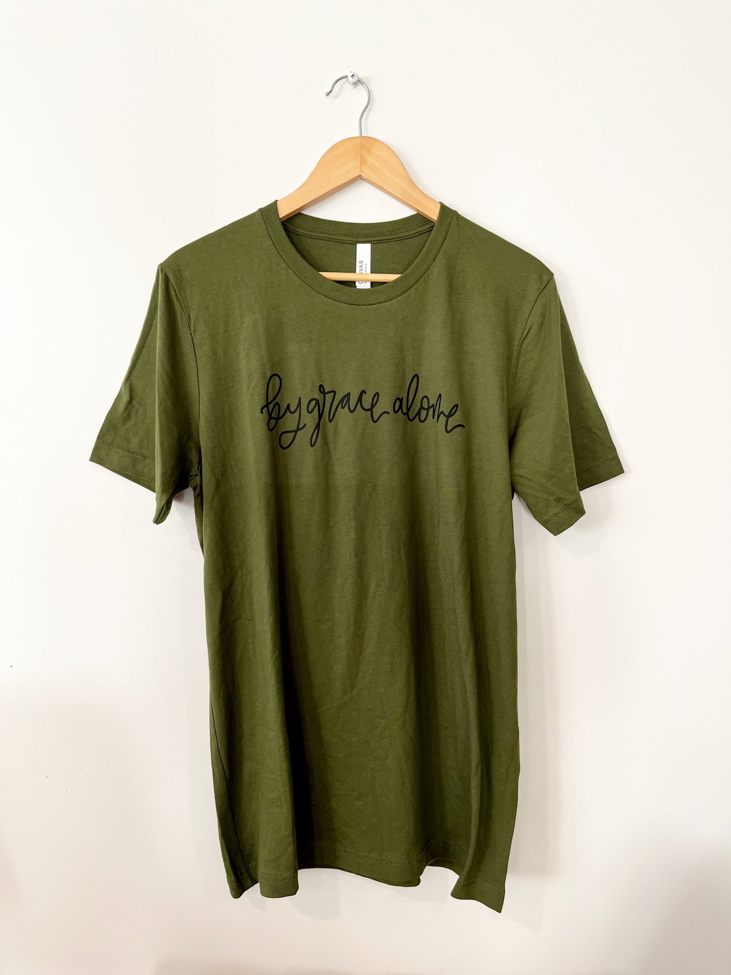 T Shirt | By grace alone . size large