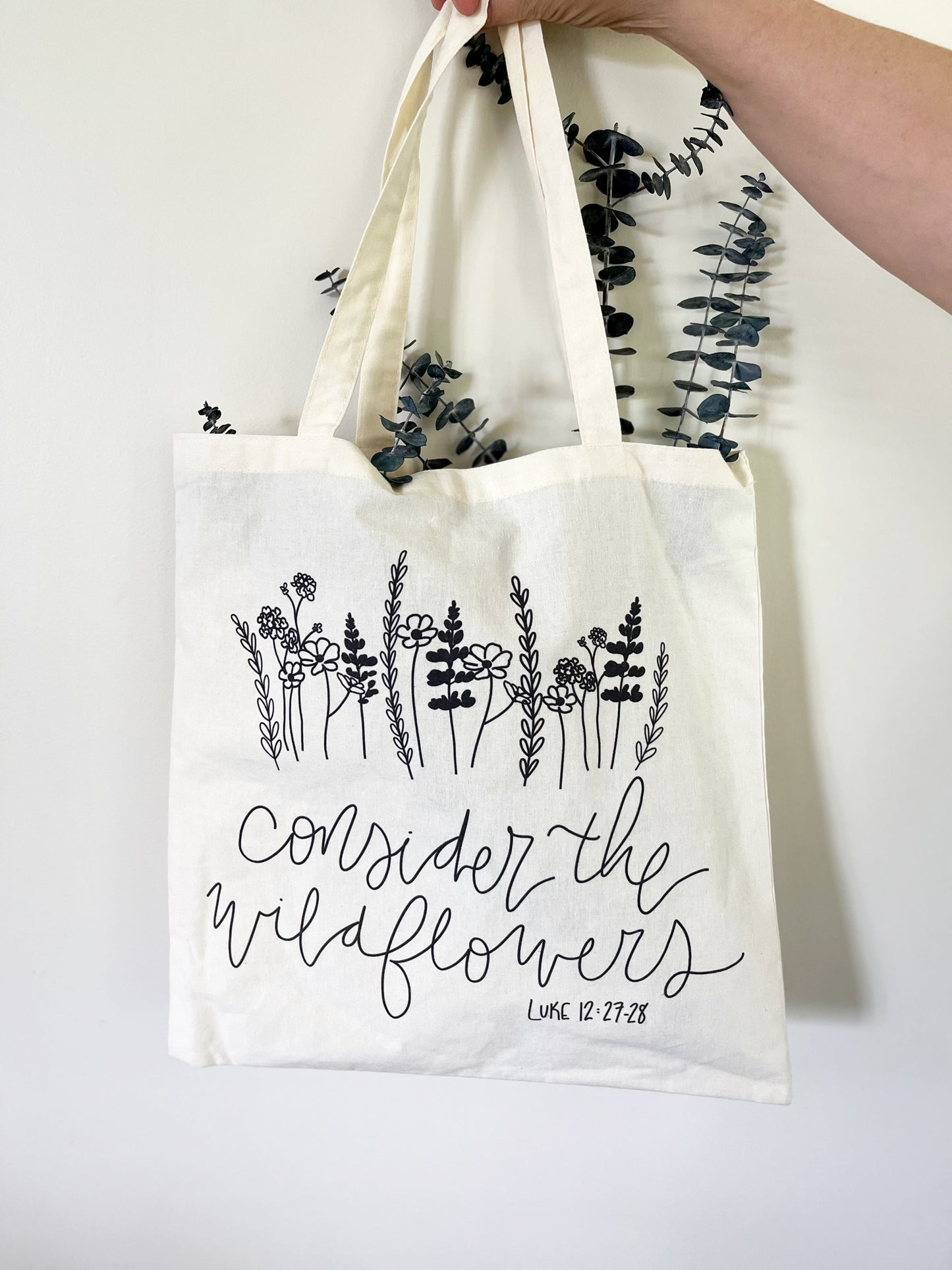 Tote Bag “consider the wildflowers”