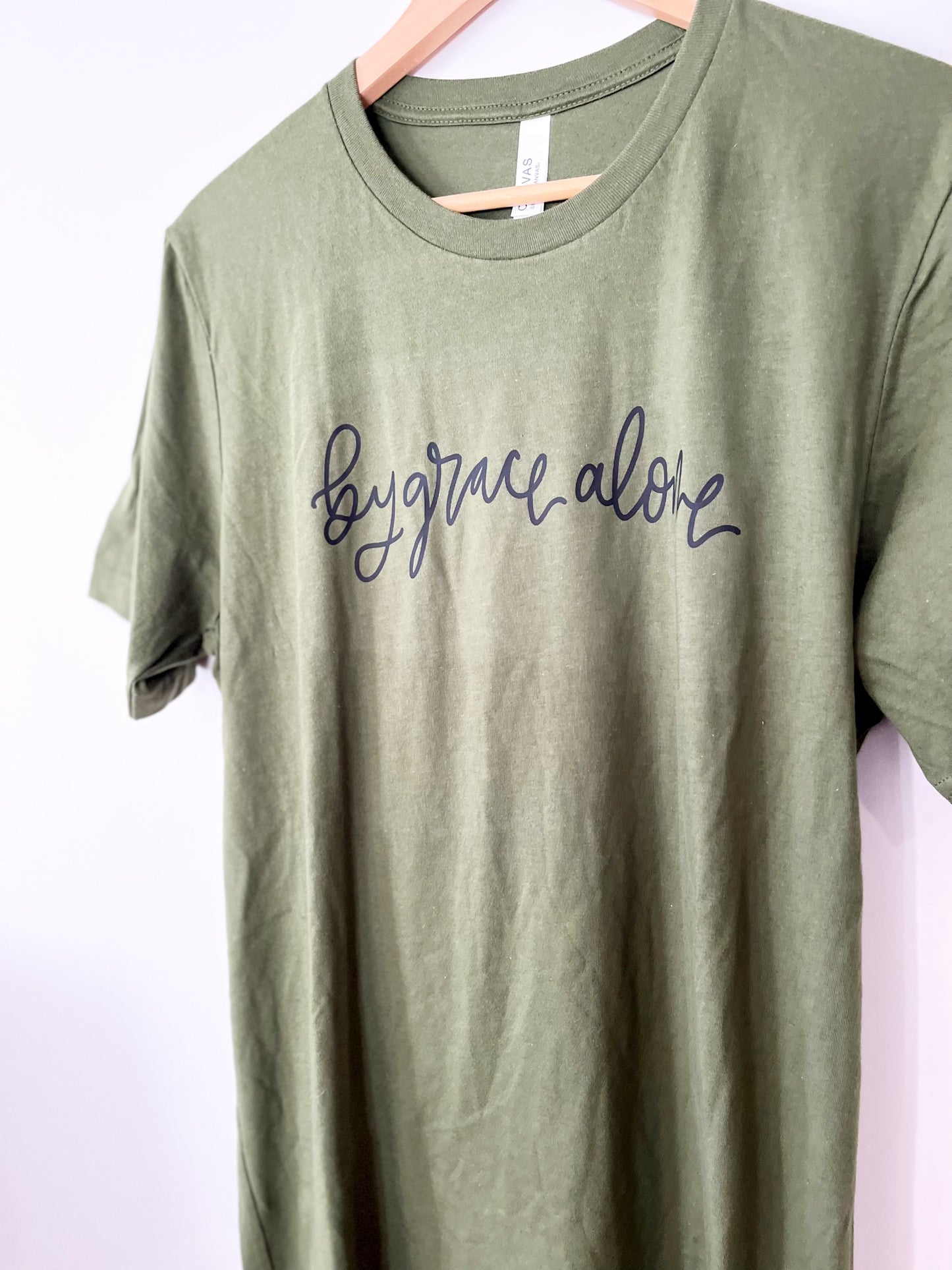 T Shirt | By grace alone . size large