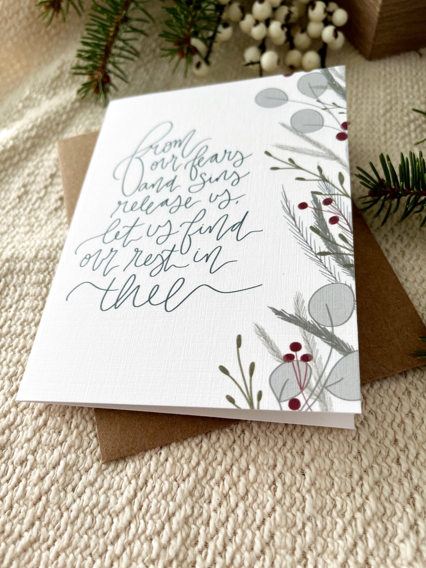 Cards and envelope | Christmas Greeting Card