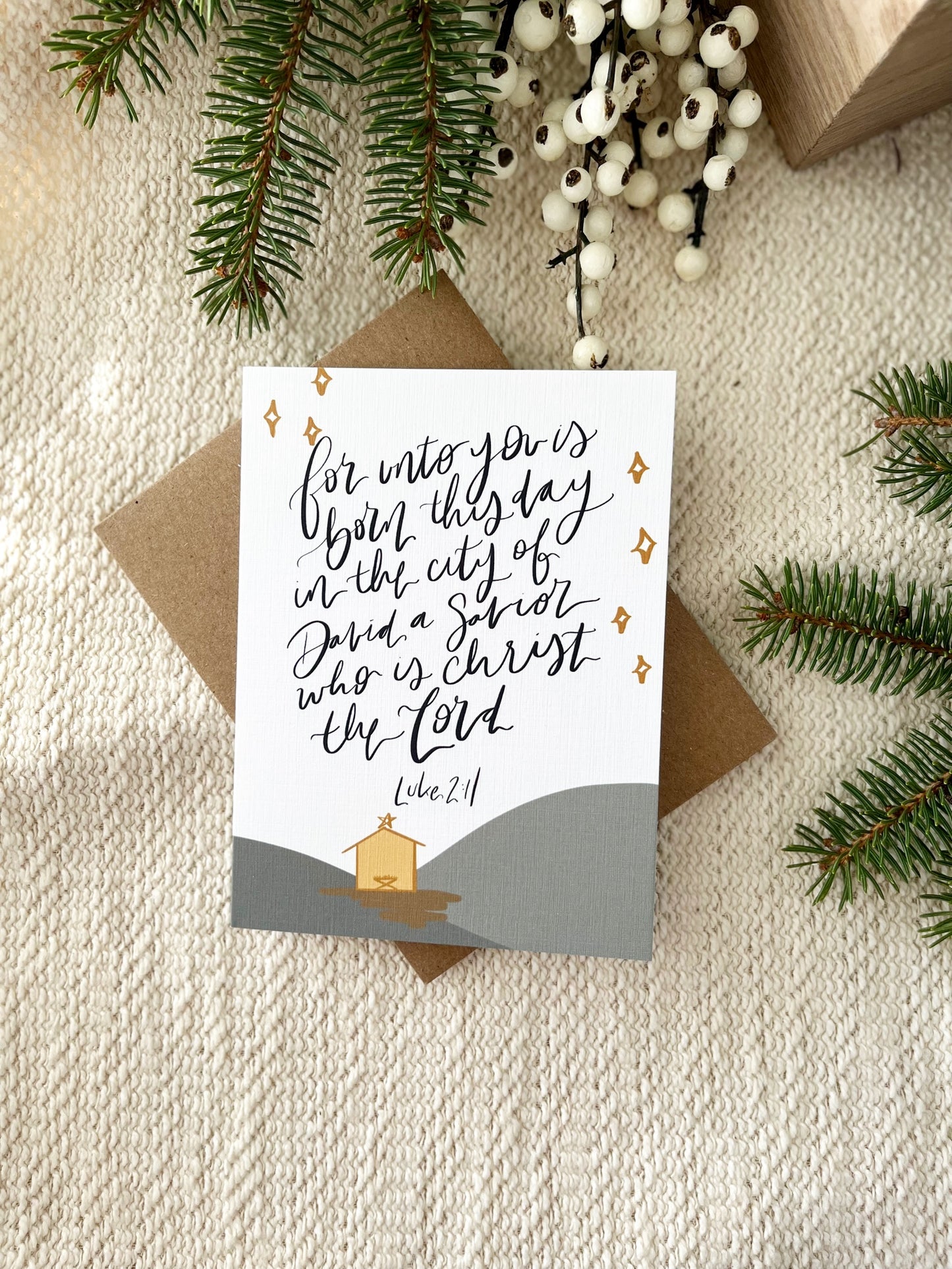 Cards and envelope | Christmas Greeting Card