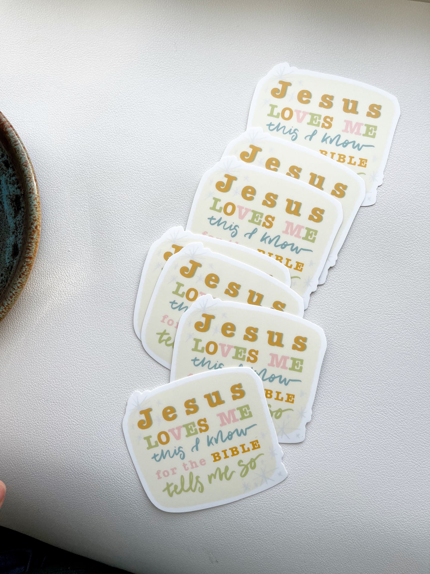 Vinyl Sticker | Jesus Loves me this I know, for the Bible tells me so | christian sticker |