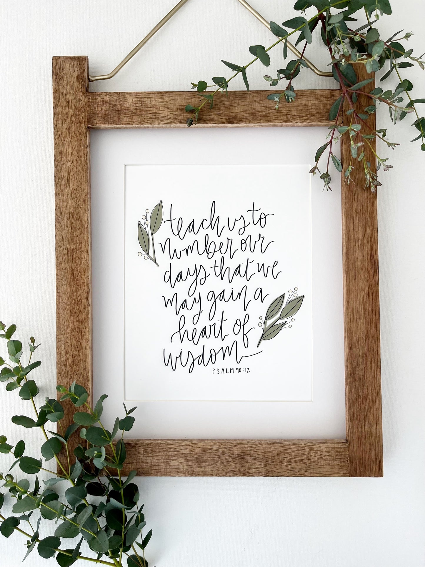 4x6, 5x7, 8x10, 11x14 | Physical Print | Psalm 90:12